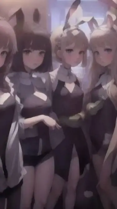 ai character: Rabbit in elevator background