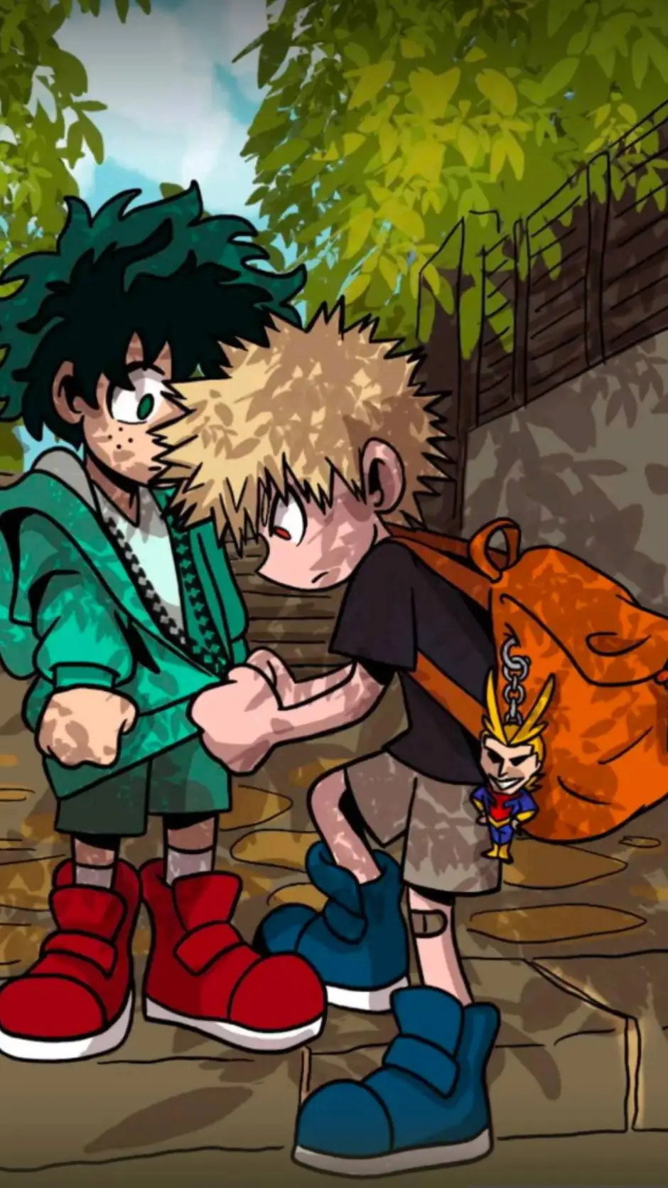 ai character: BkDk kid  background