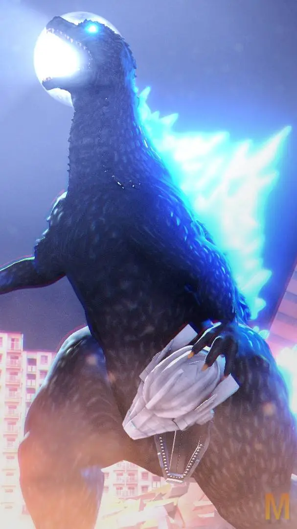 ai character: Godzilla 2002♀️ background