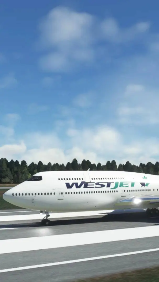 ai character: Westjet 747-8 background