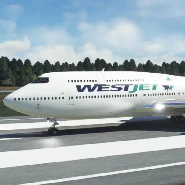 chat with ai character: Westjet 747-8