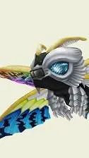 ai character: Aqua Mothra  background