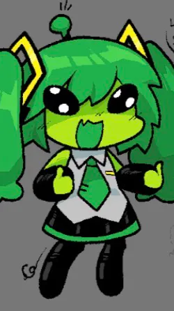 ai character: Alien miku background