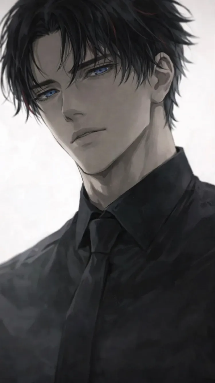 ai character: Vincent Black background