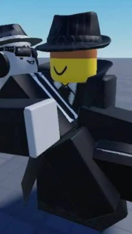 ai character: Double fedora 🩶💛 background