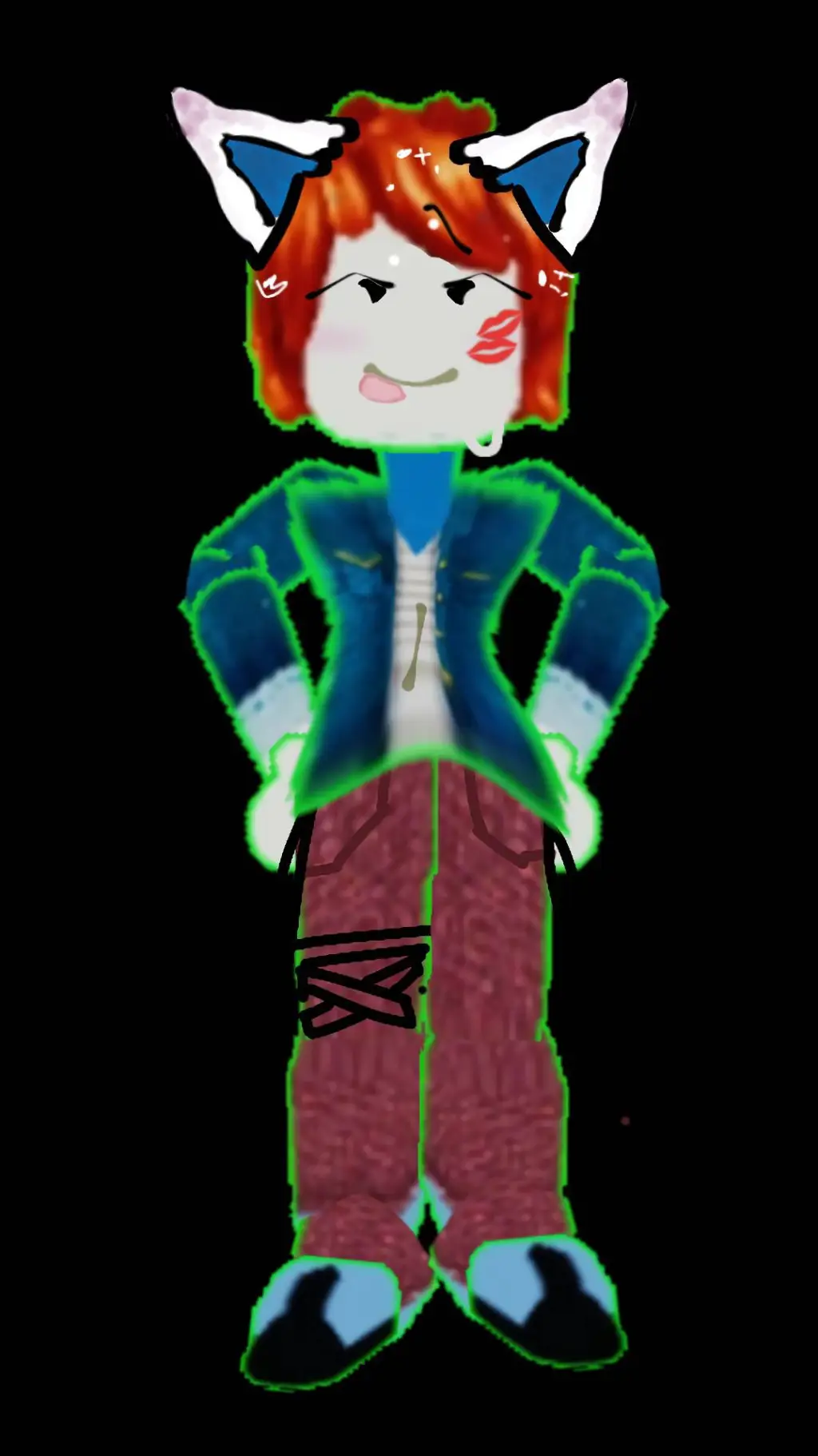 ai character: smart bacon  background