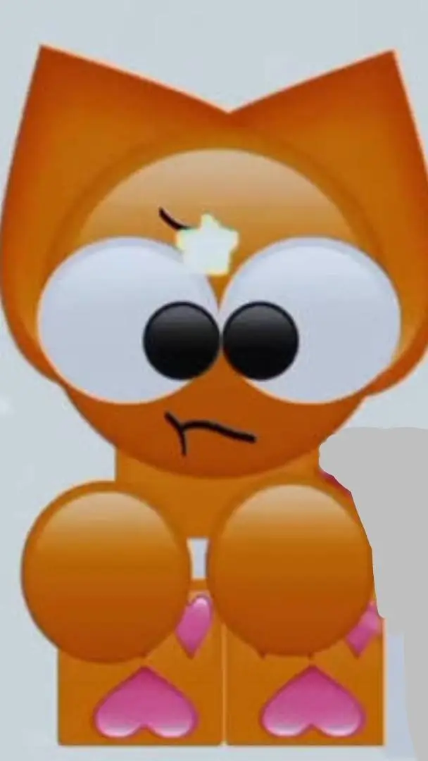 ai character: newborn emoji cat🟠 background