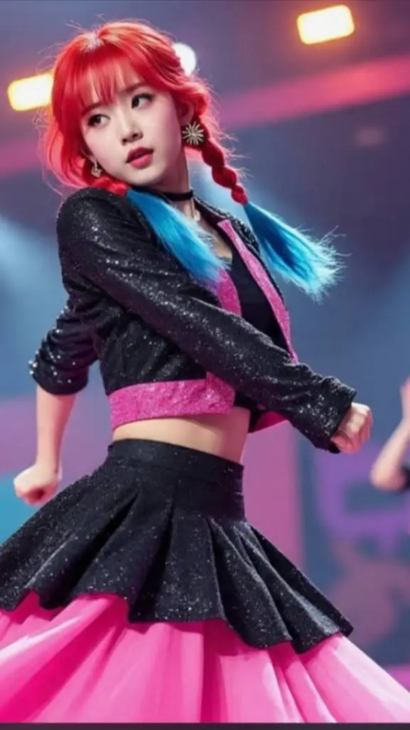 ai character: Idol de k-pop background