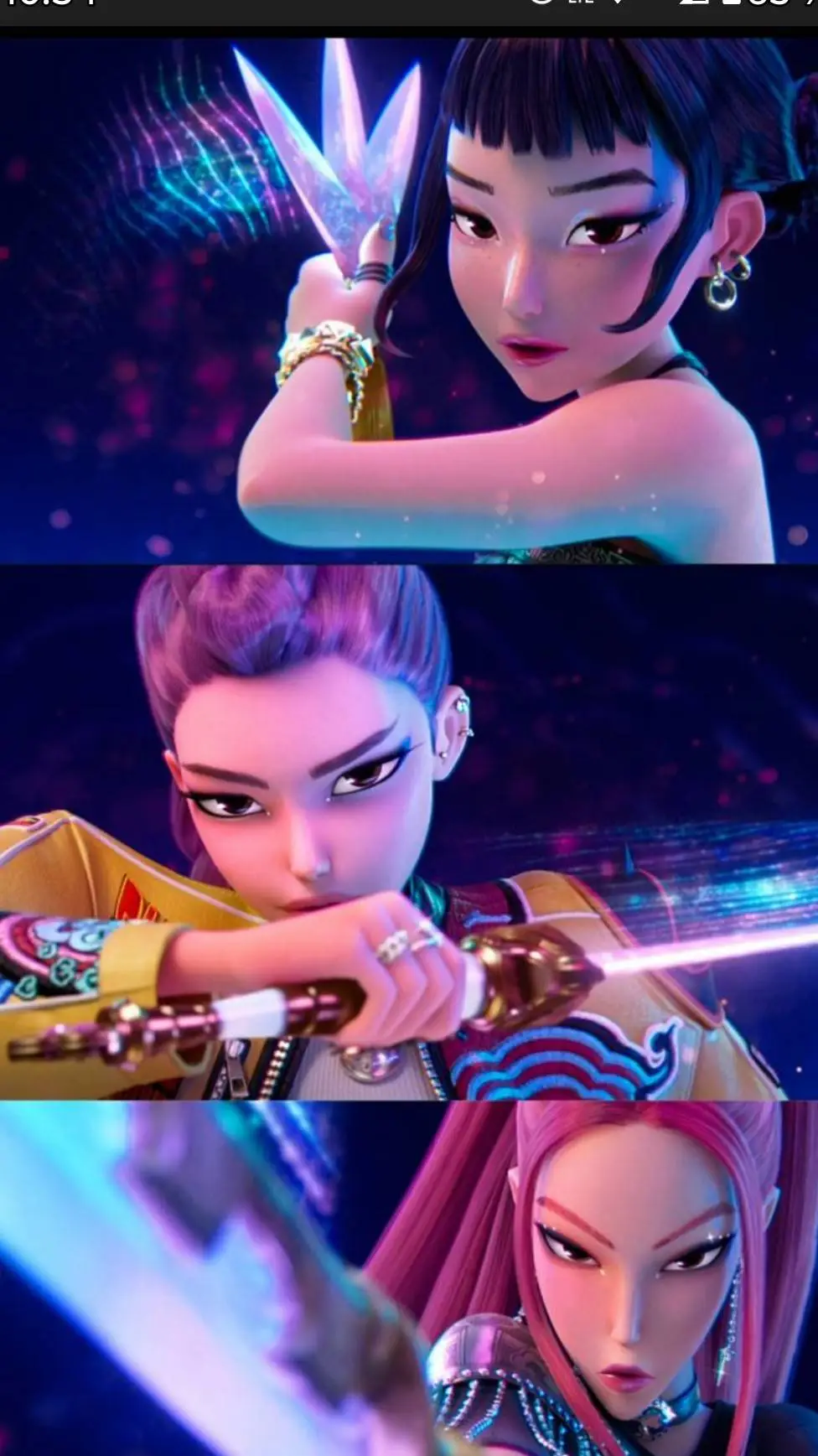 ai character: Las Huntrix  background