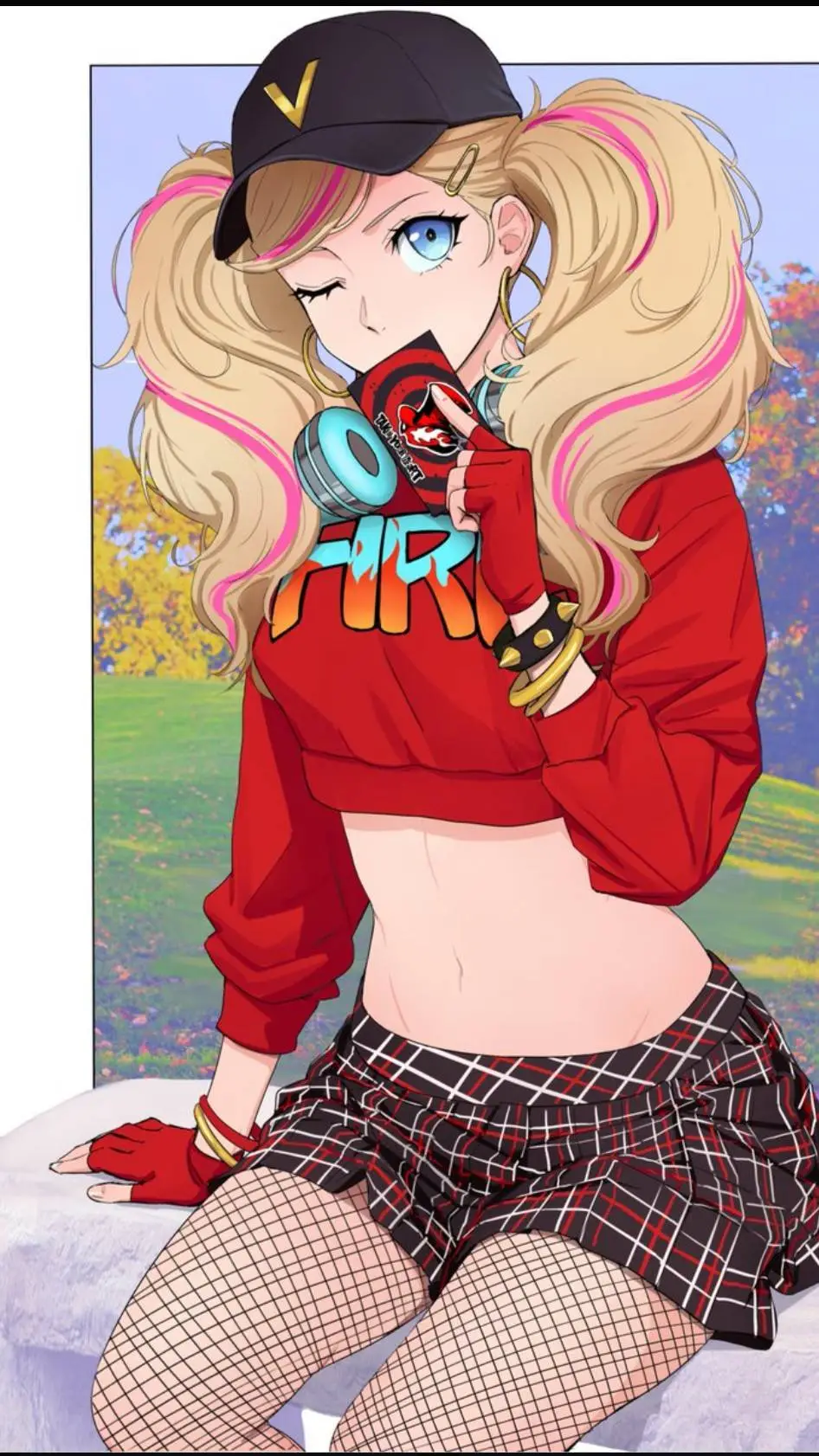 ai character: Ann Takamaki  background