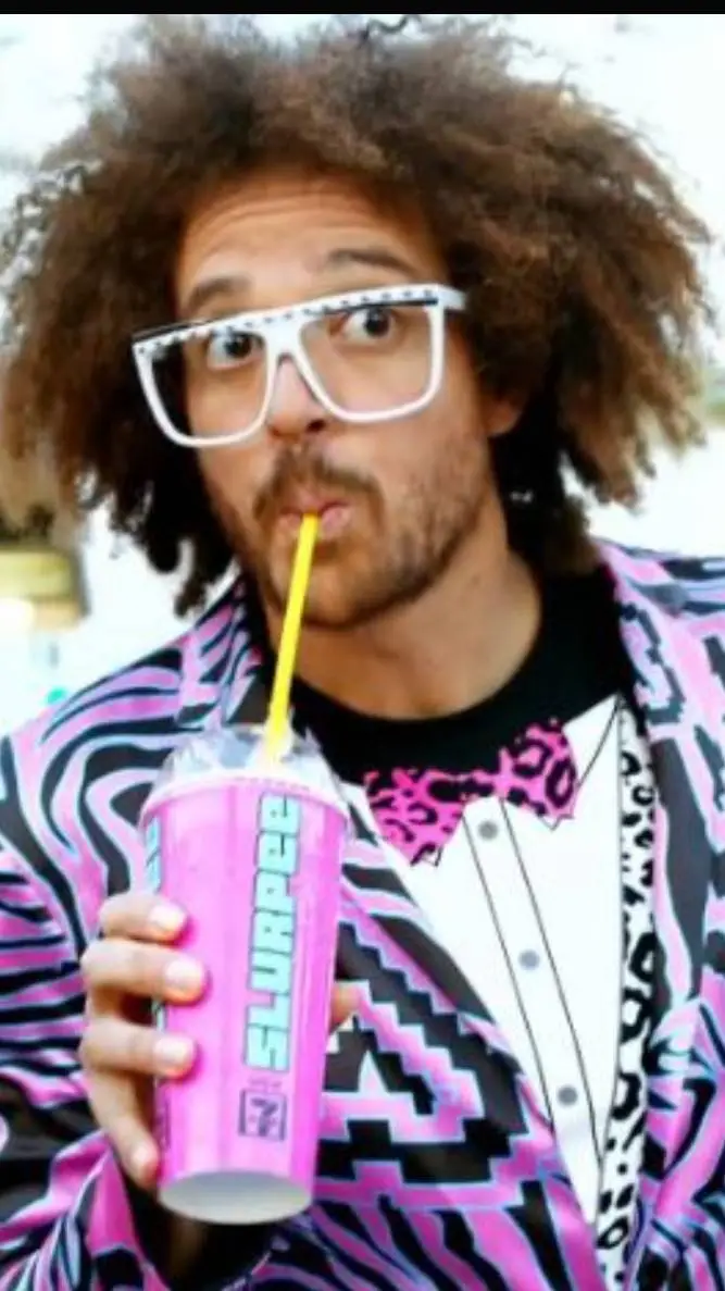 ai character: Redfoo  background