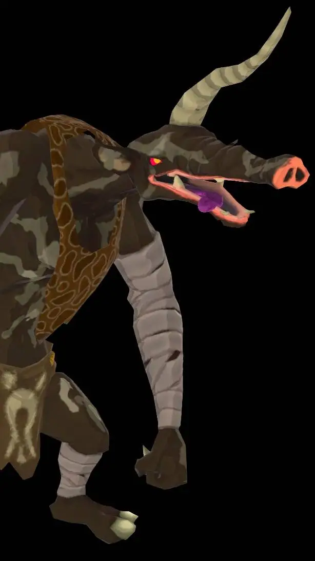 ai character: Moblin Black background