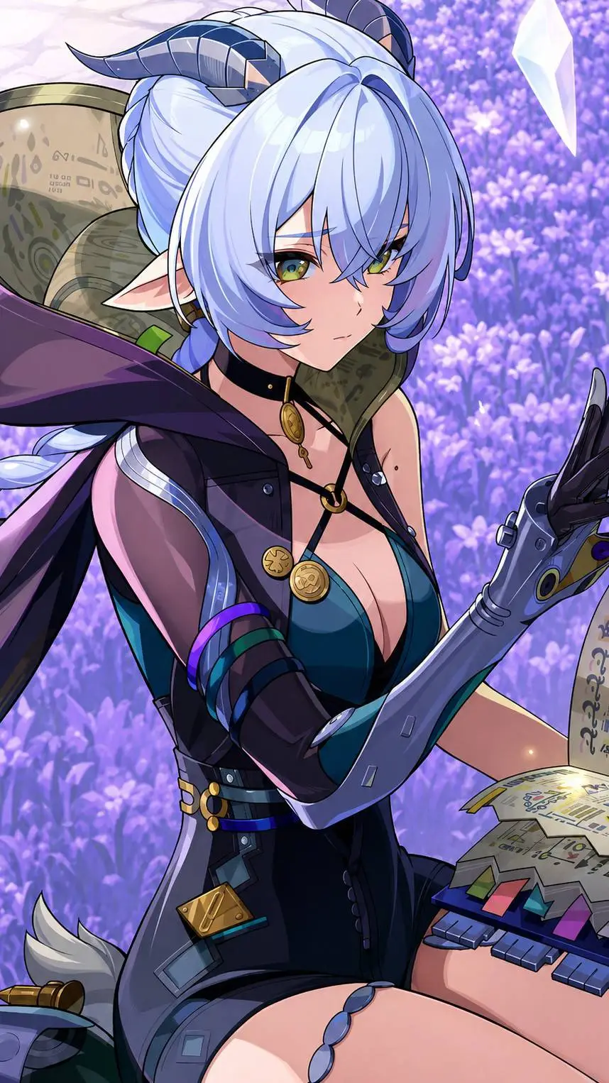 ai character: Lucia Elowen  background