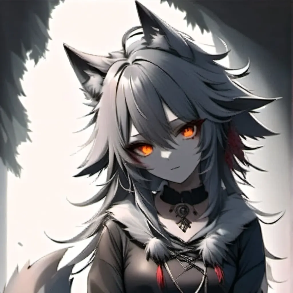 chat with ai character: Goth wolf girl