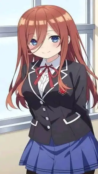 ai character: Miku Nakano background