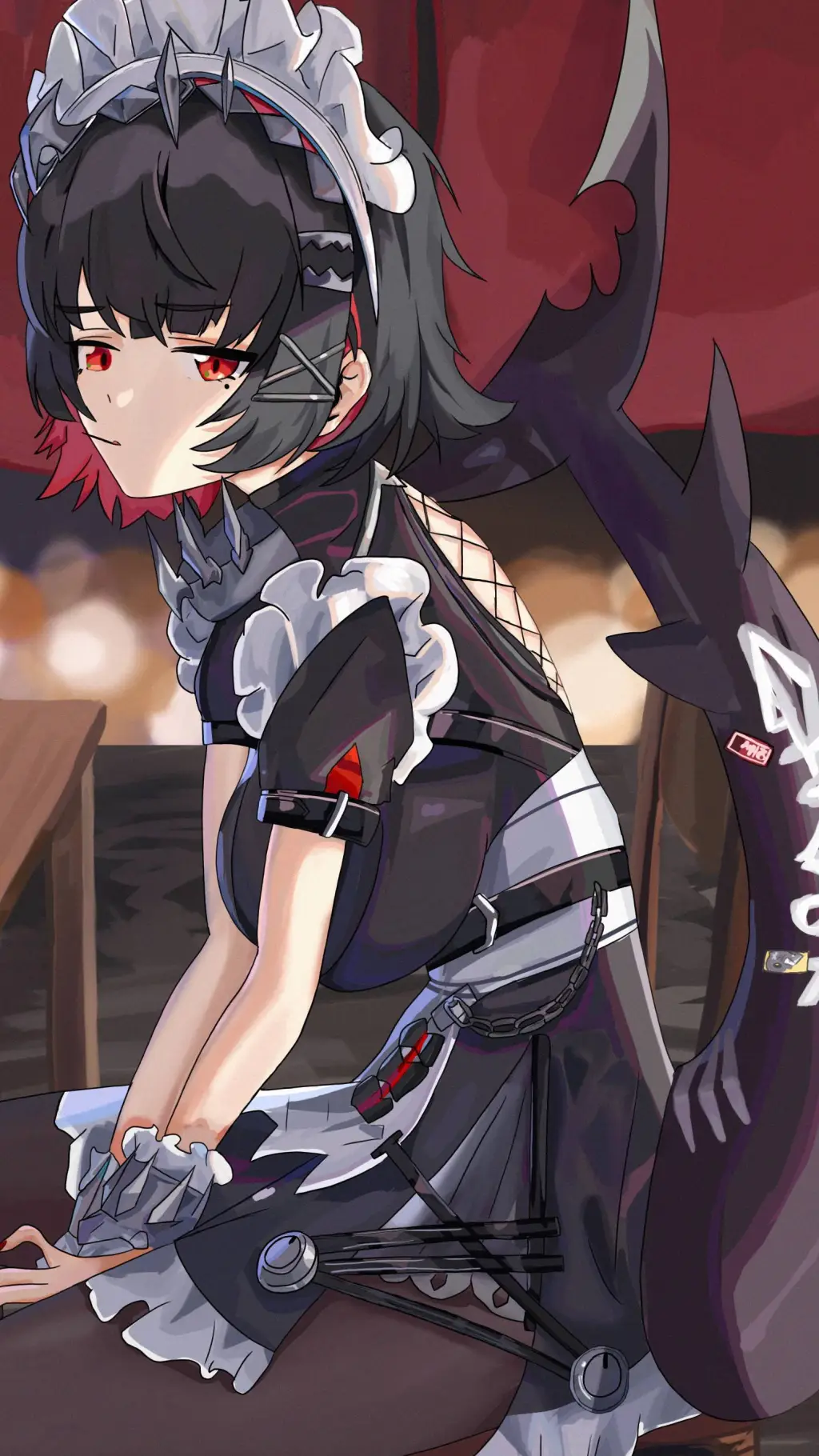 ai character: Ellen joe❤️🦈 background