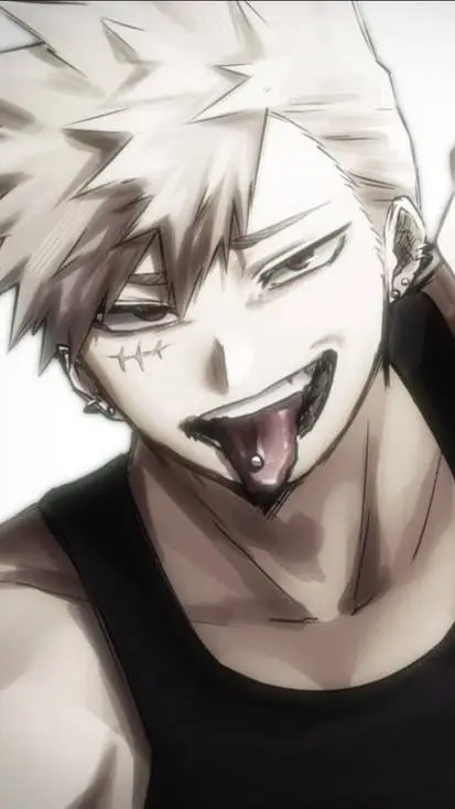 ai character: bakugo 🖤🧡💥 background