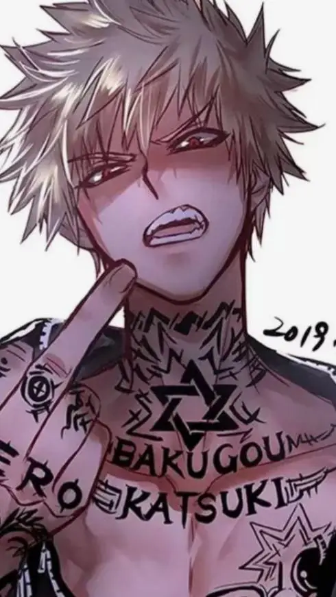 ai character: bakugo 🖤🧡💥💢 background