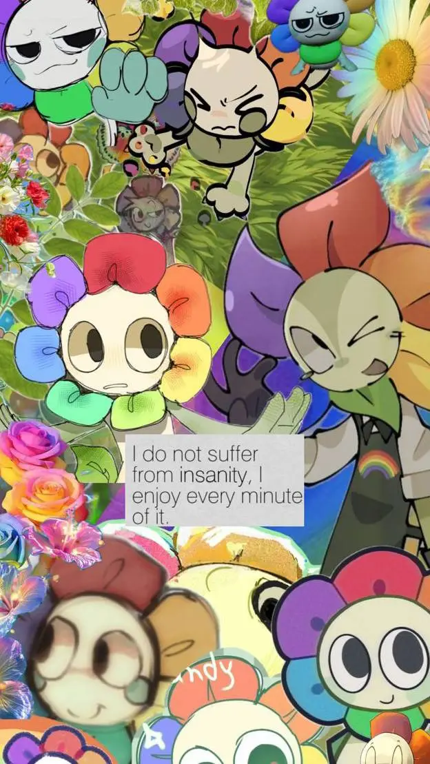 ai character: FLOWERLOVE HAHA background
