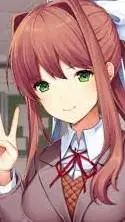 ai character: just Monika.  background