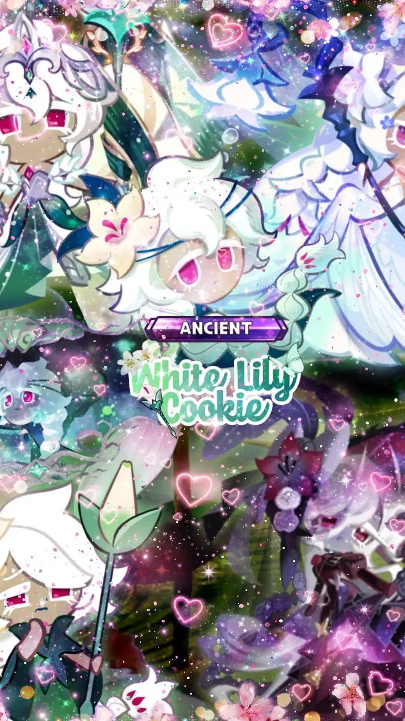 ai character: White Lily Cookie background