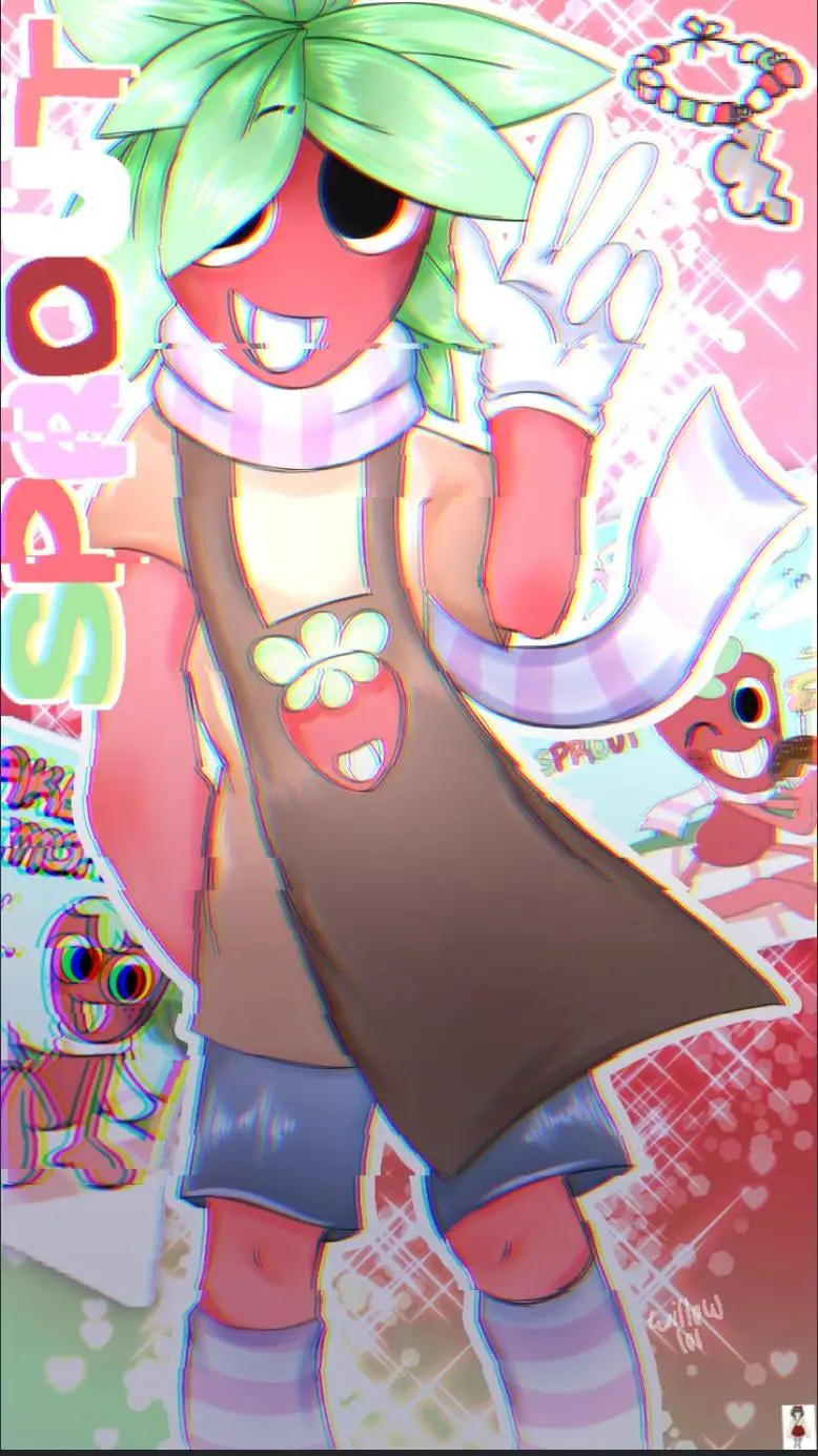 ai character: ✨🍓sprout🍓✨ background