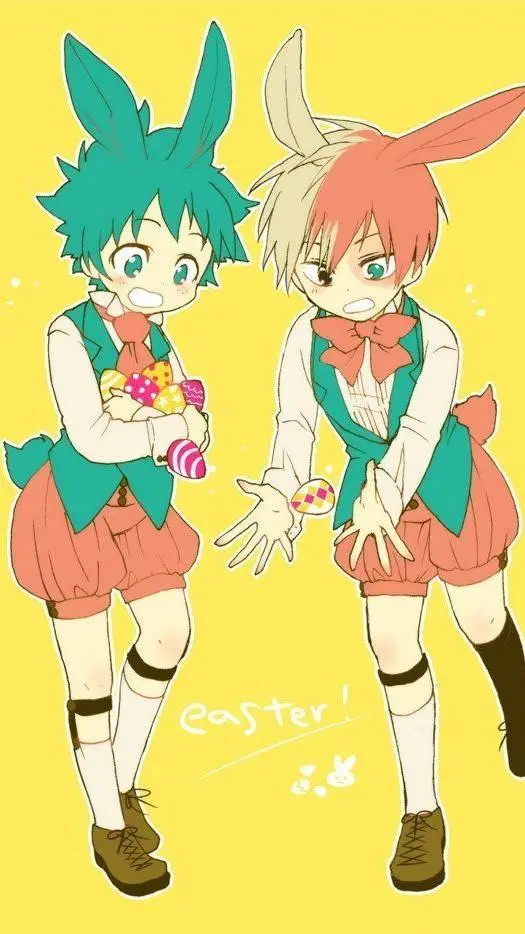 ai character: MHA Easter background