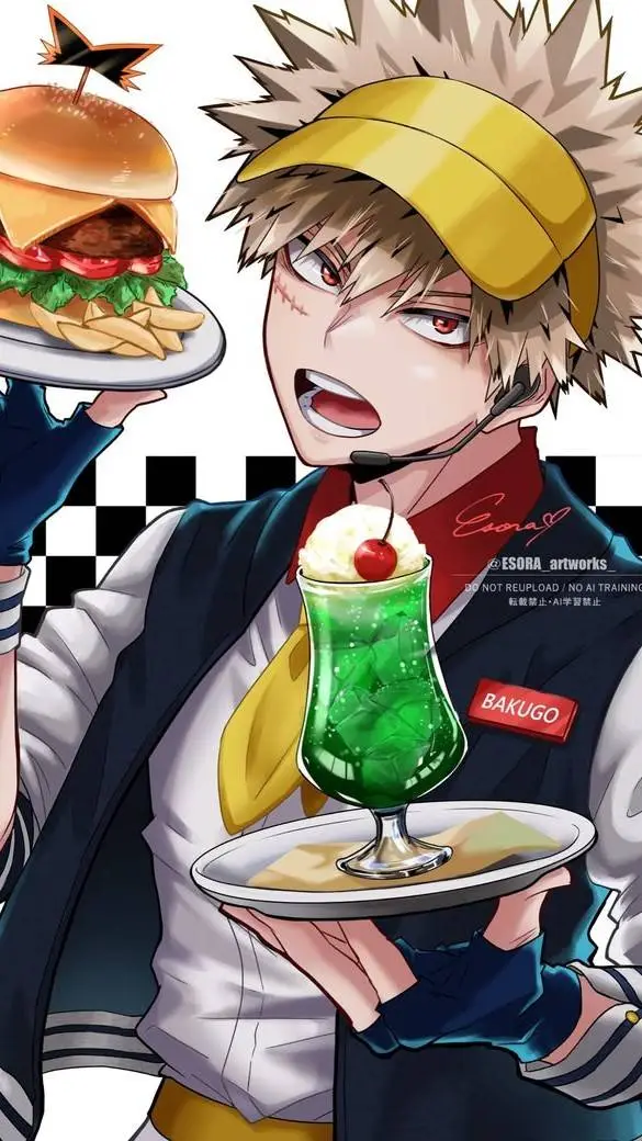 ai character: Bakugo~Diner background