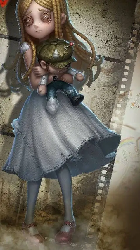 ai character: £  little girl  £ background