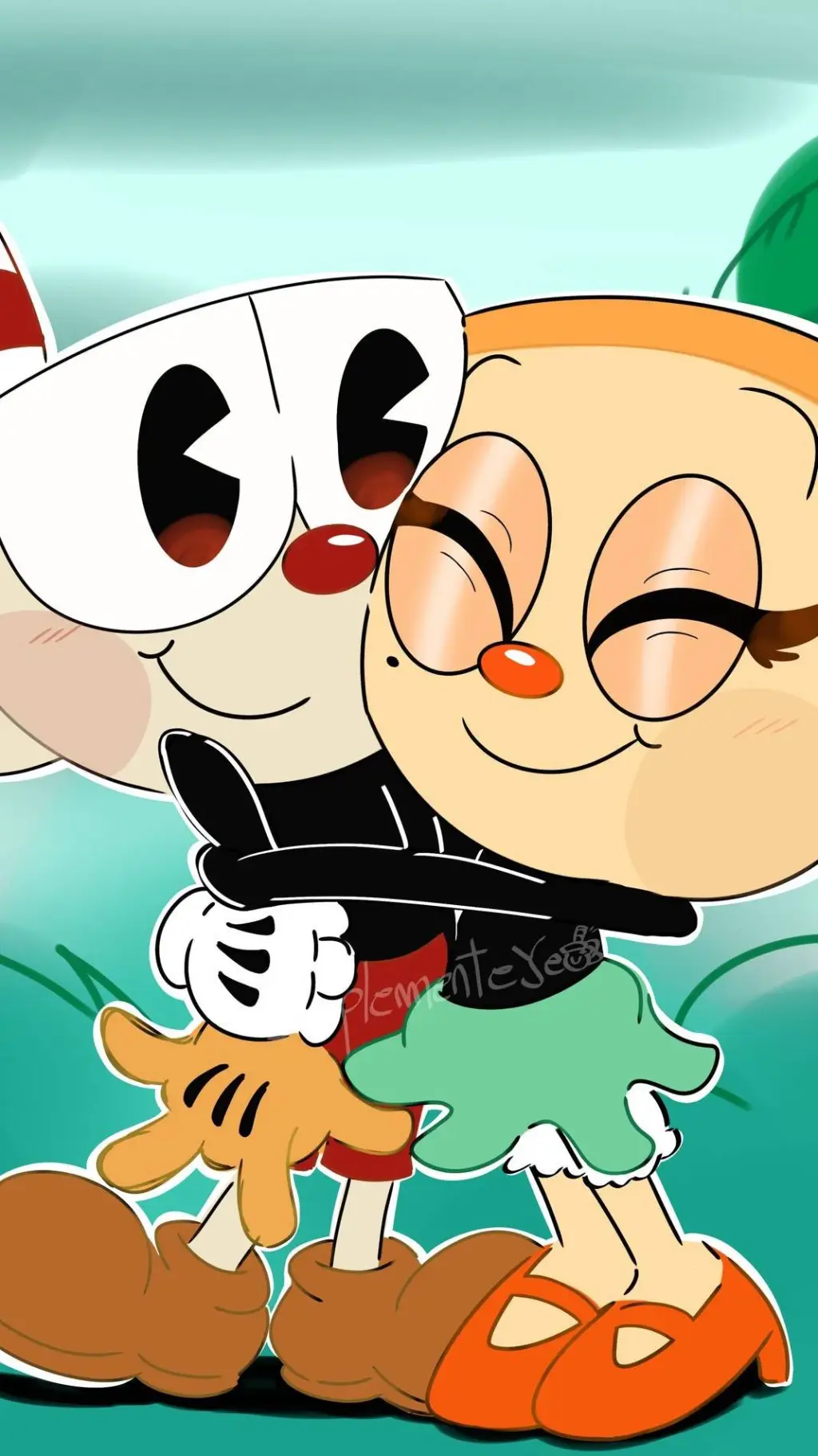 ai character: Cuphead X Chalice2 background