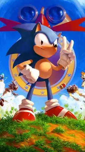 ai character: girl sonic background