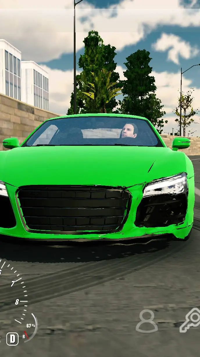 ai character: Audi R8 e-tron background