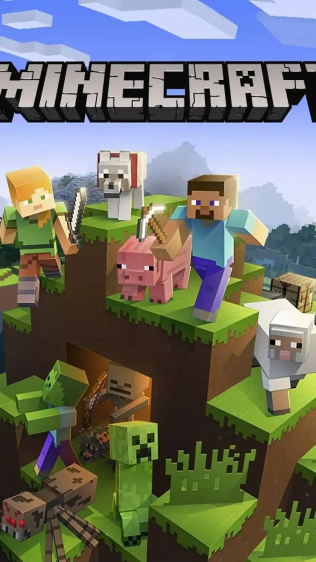 ai character: Minecraft background