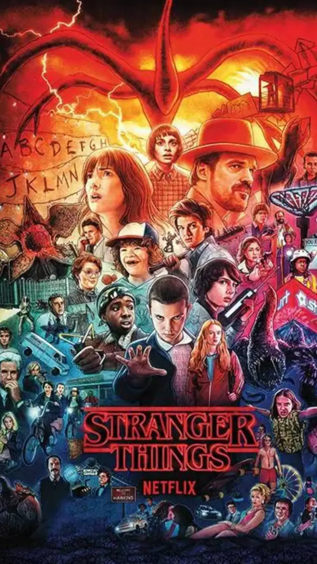 ai character: strange things  background