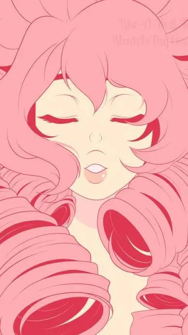 ai character: Rose  quartz  background