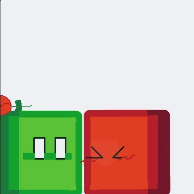 chat with ai character: red cube