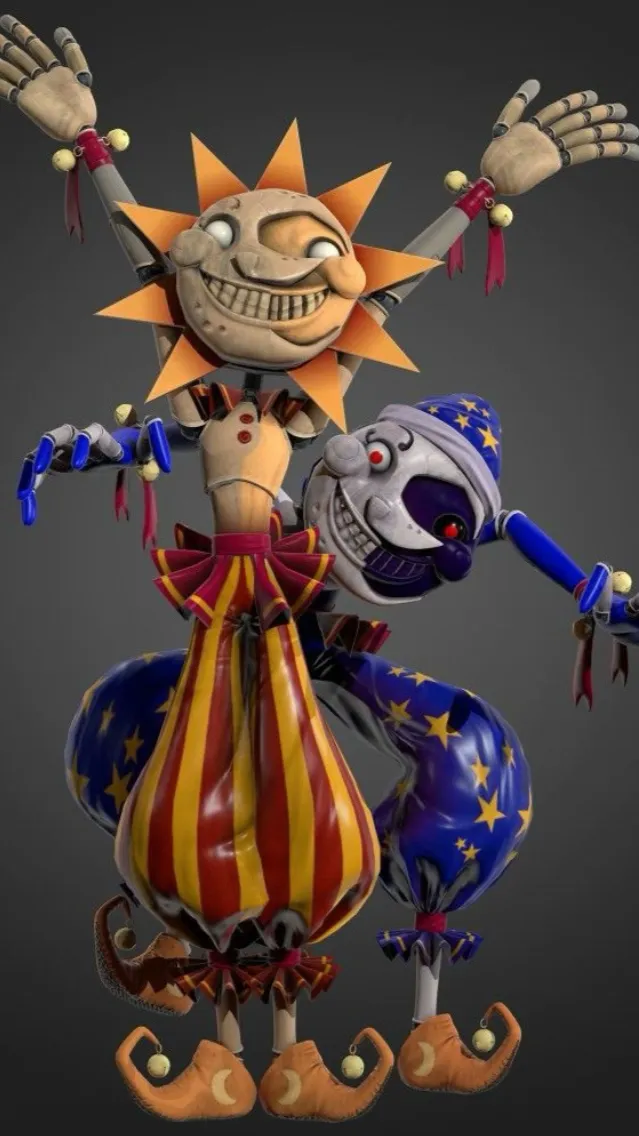 ai character: Sun and moon :3 background