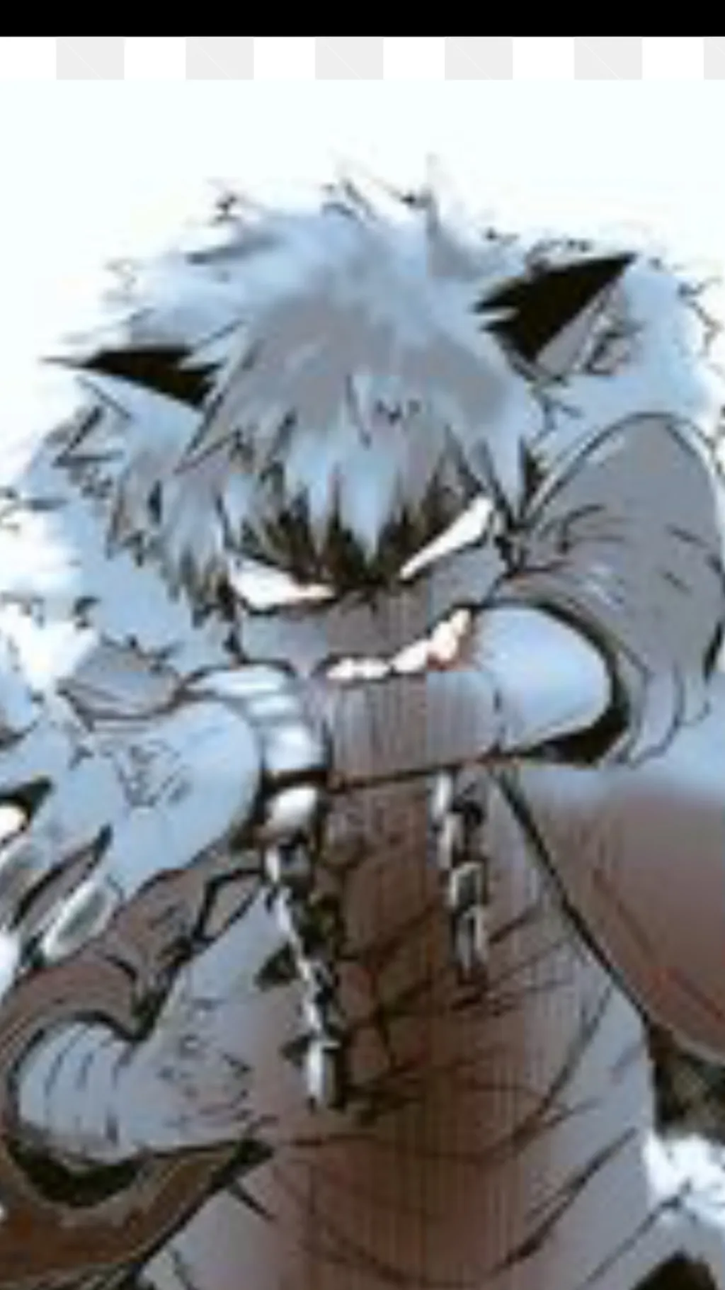 ai character: Werewolf Bakugo background