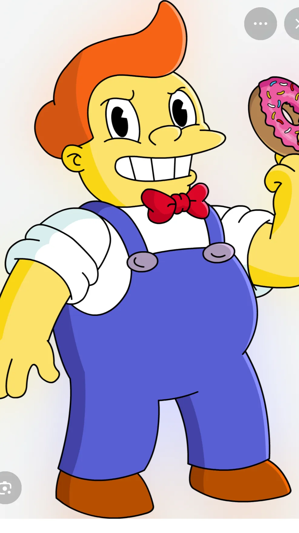 ai character: Lard lads donuts  background