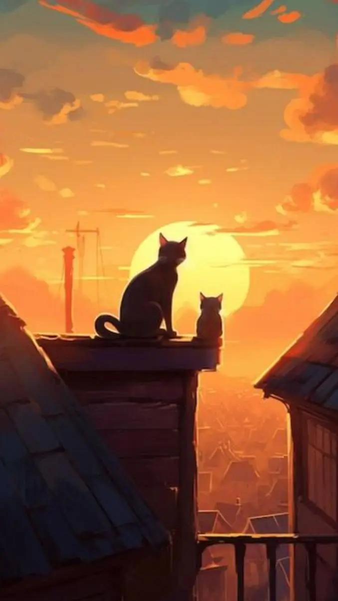 ai character: ~Vida de gato~ background