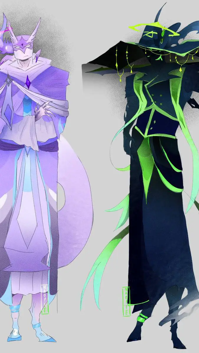 ai character: Light and dark..? background