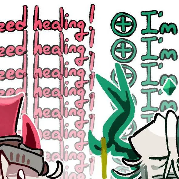 chat with ai character: Sword and medkit