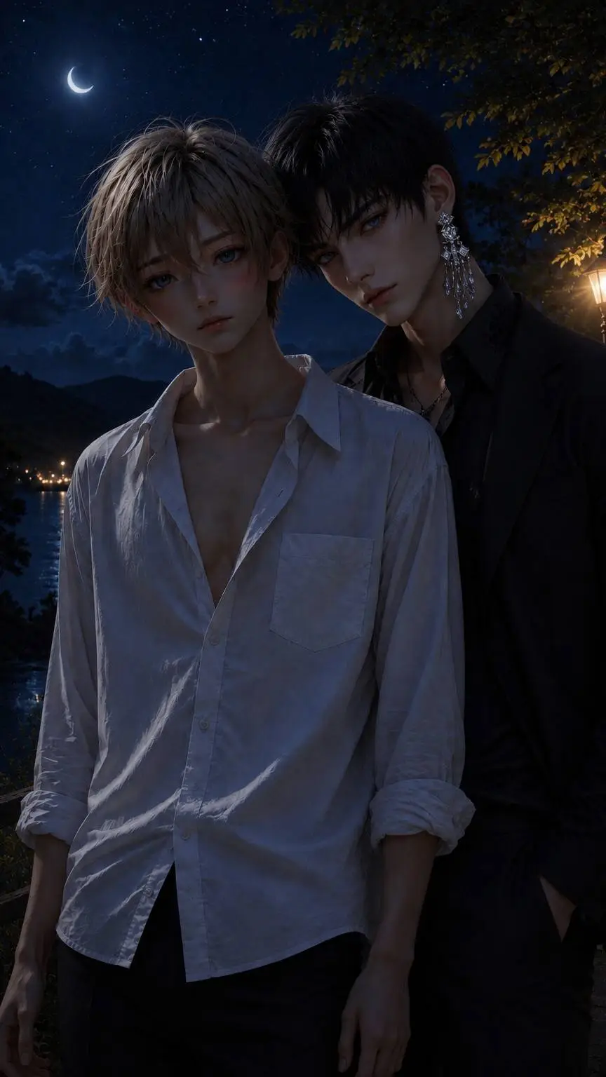 ai character: Damien x Shin background