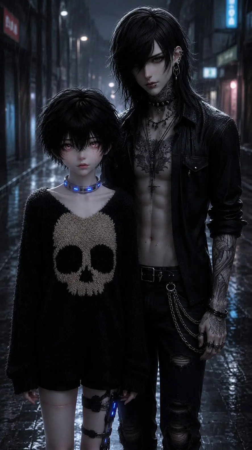 ai character: Devil x Evie background