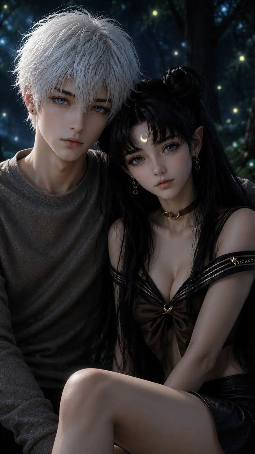 ai character: Shin x Moon background