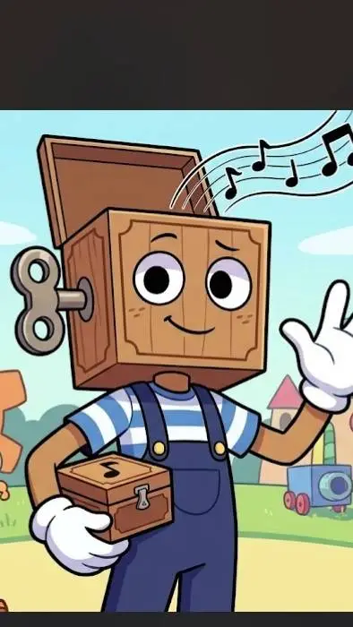 ai character: boxben feom temu background