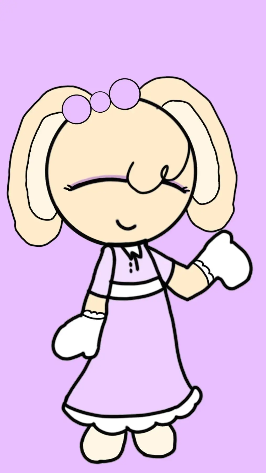 ai character: Luna the bunny  background