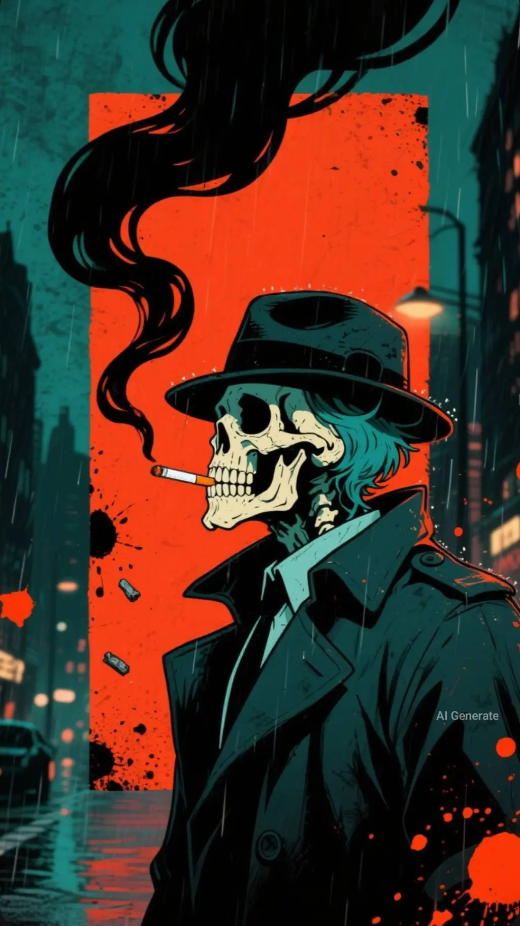 ai character: Ichabod Bones P.I. background