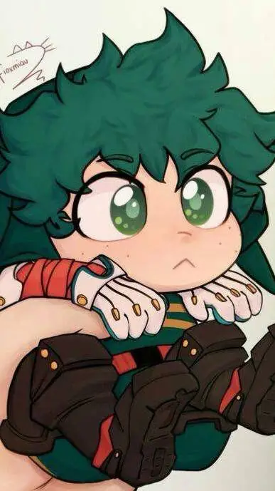 ai character: Child Deku 🍏💚 background