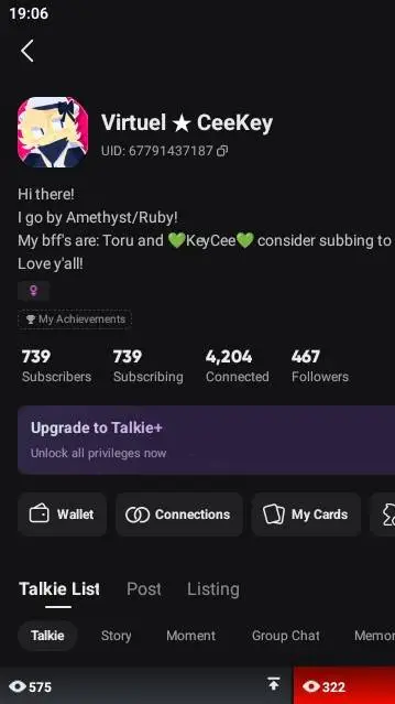 ai character: Me background